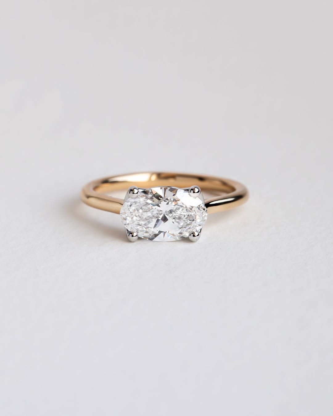 1.70-3.50 CT Oval  Lab Grown Diamond Solitare Engagement Ring