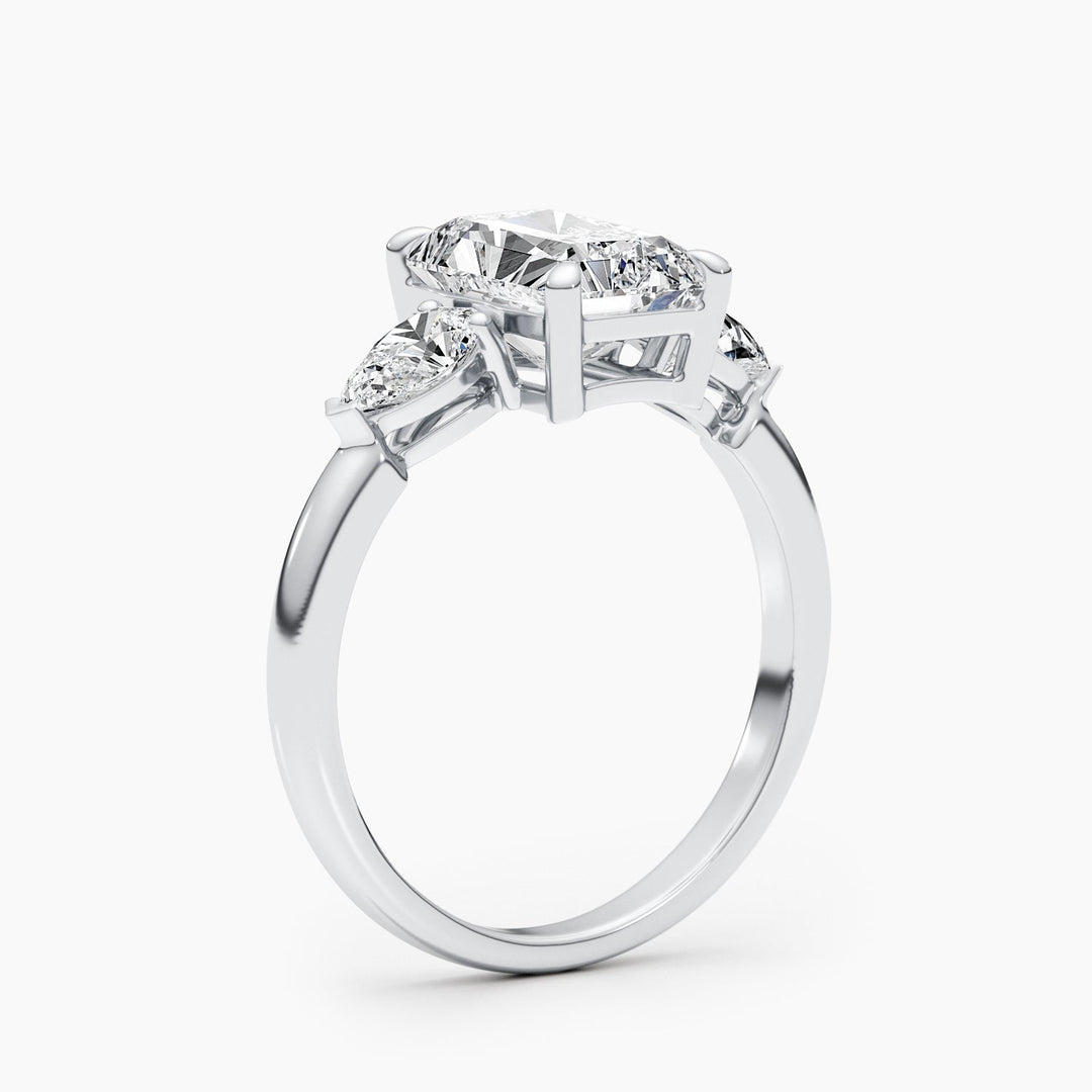 1.50-3.50 CT Radiant Three Stones Diamond Engagement Ring