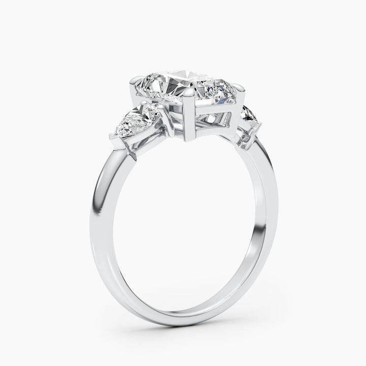 1.50-3.50 CT Radiant Three Stones Diamond Engagement Ring