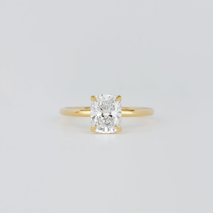 1.47-3.50 CT Cushion  Lab Grown Diamond Solitaire Engagement ring