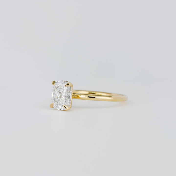 1.47-3.50 CT Cushion  Lab Grown Diamond Solitaire Engagement ring