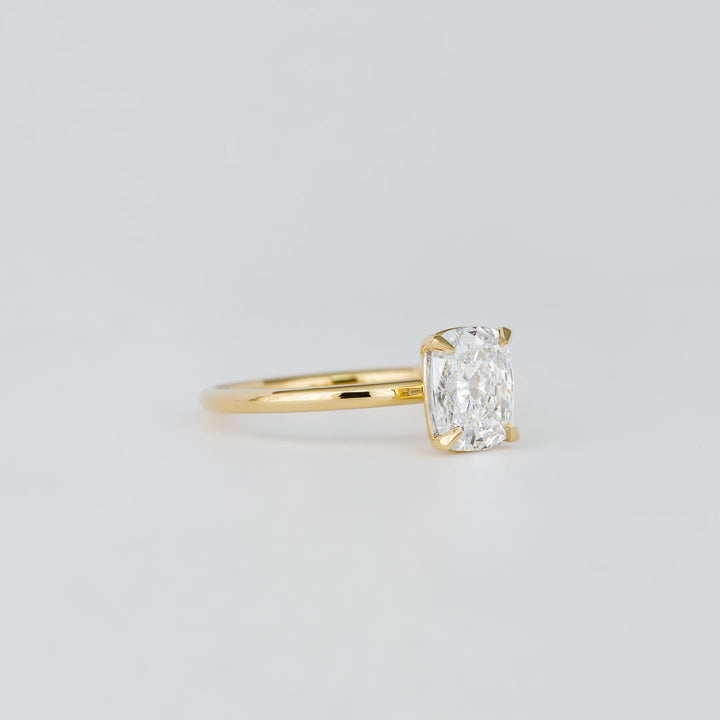 1.47-3.50 CT Cushion  Lab Grown Diamond Solitaire Engagement ring