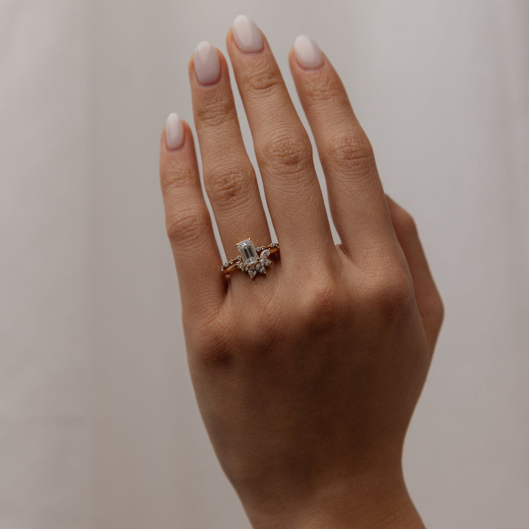 1.57 - 3.50 CT Emerald  Lab Grown Diamond Solitaire Engagement ring
