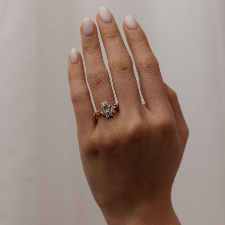 1.57 - 3.50 CT Emerald  Lab Grown Diamond Solitaire Engagement ring