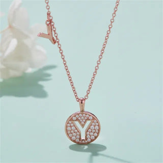 " Y " Letter Moissanite Diamond Necklace for Women