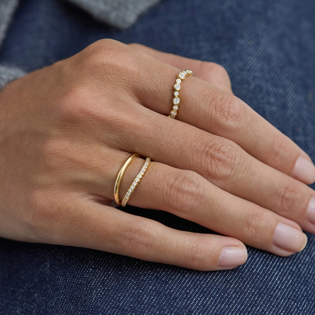 0.45TCW Round Cut Moissanite Unique Engagement Ring