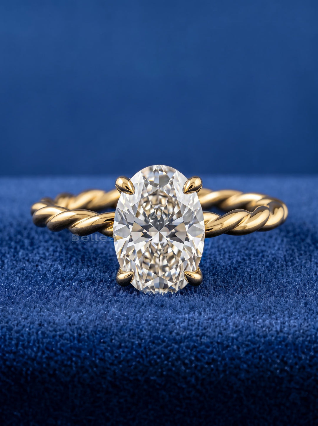 1.50-3.50 CT Oval  Lab Grown Diamond Hidden Halo Engagement Ring