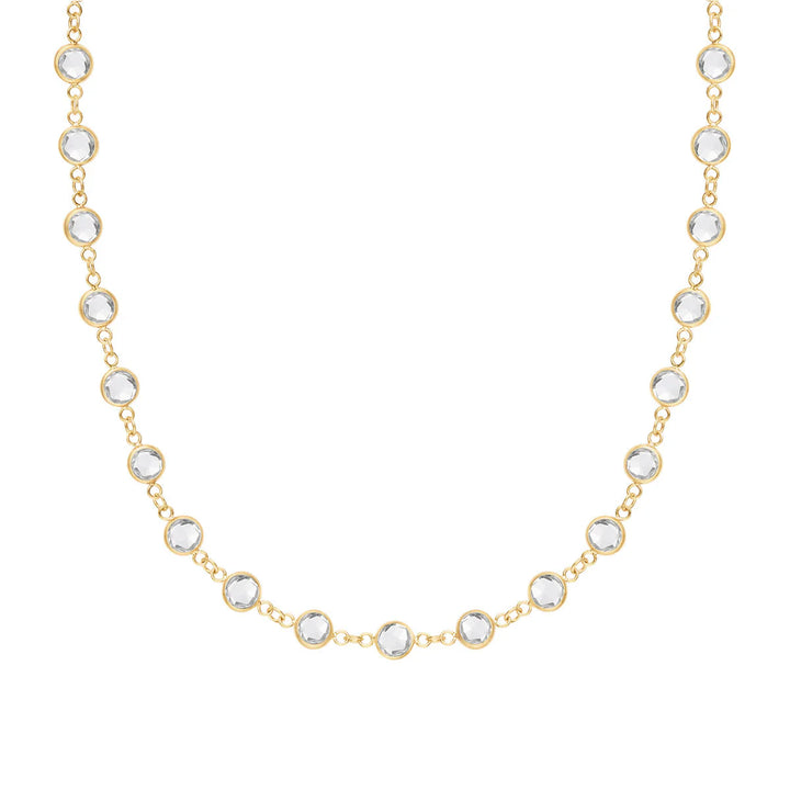 9.36TCW Round Diamond Moissanite April Birthstone Necklace