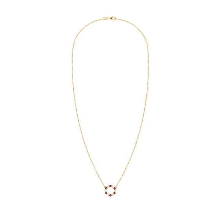 1.50 TCW Round Cut  Open Circle Moissanite Necklace-January Birthstone