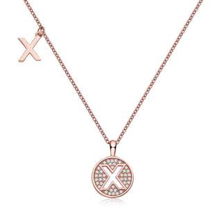 " X " Letter Moissanite Diamond Necklace for Her