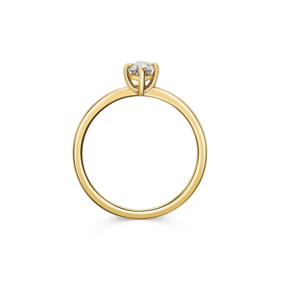 0.50CT Champagne Marquise Diamond Solitaire Setting Lab Grown Engagement Ring