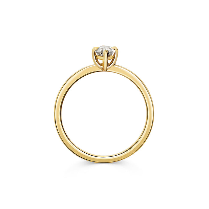 0.50CT Champagne Marquise Diamond Solitaire Setting Lab Grown Engagement Ring