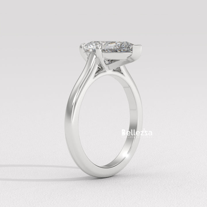 1.50-2.50CT Pear Diamond Solitaire Lab Grown Engagement Ring