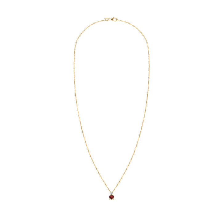 0.40 TCW Round Cut Two Stone Moissanite Necklace-January Birthstone