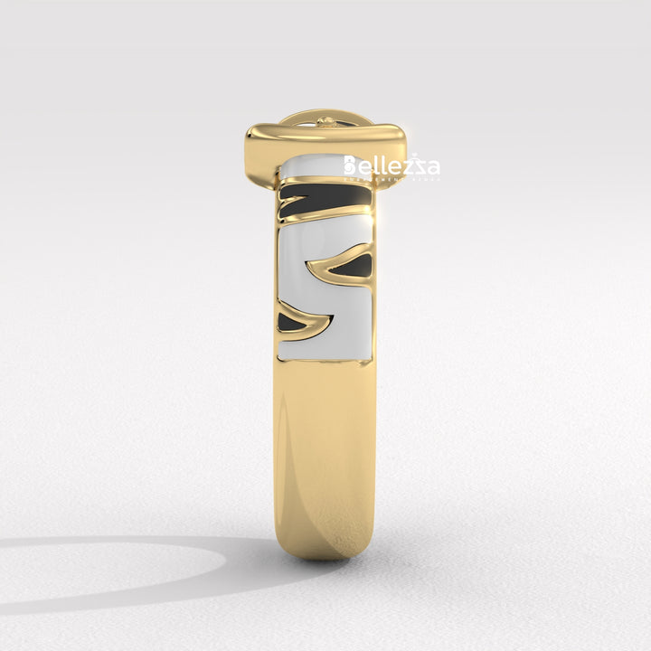 Plain Belt Design Unique Men's Ring For Him