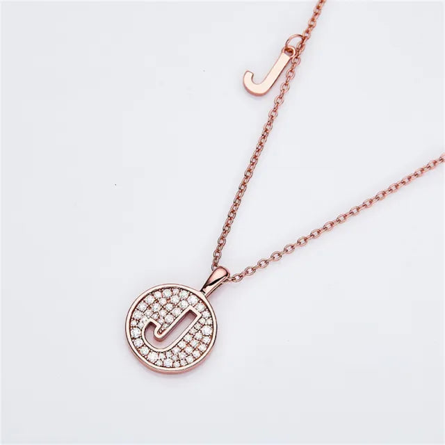 " J " Letter Moissanite Diamond Necklace for Her