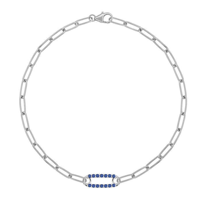 1.50TCW Round Cut Sapphire Moissanite September Birthstone Bracelet