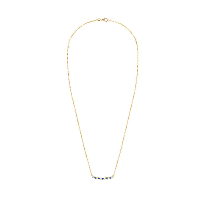 1.32TCW Round Cut Sapphire Moissanite September Birthstone Necklace