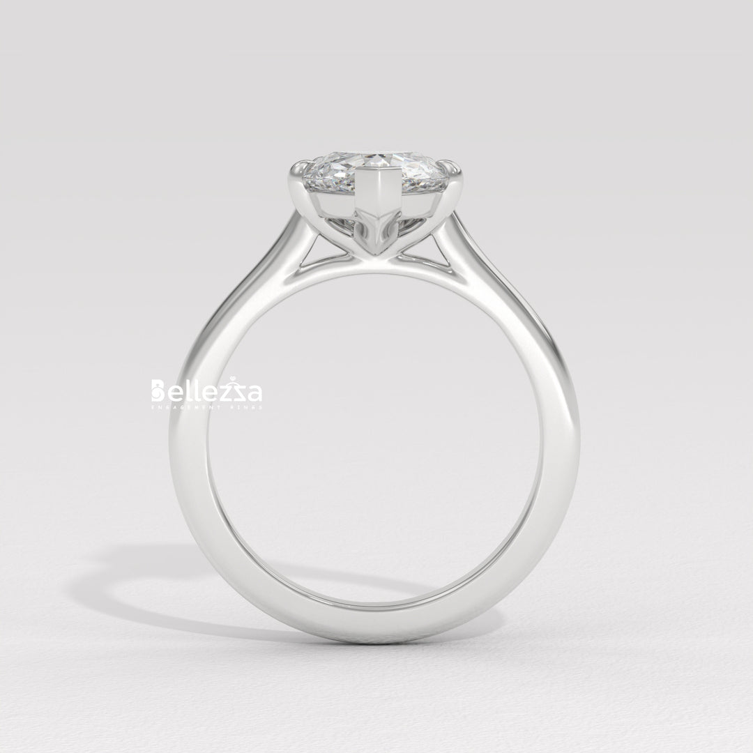 1.50-2.50CT Pear Diamond Solitaire Lab Grown Engagement Ring