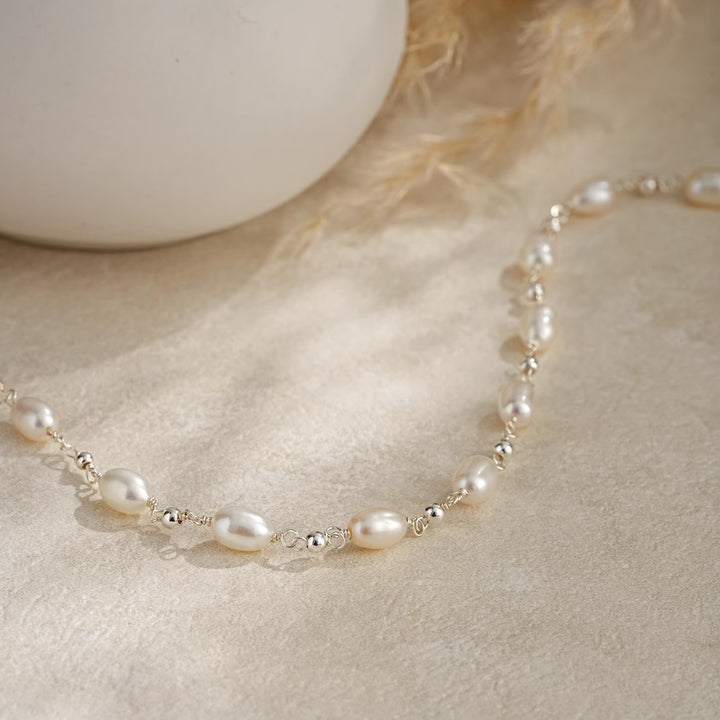 Delicate Pearl Gemstone Bracelet For Her -June Birthstone