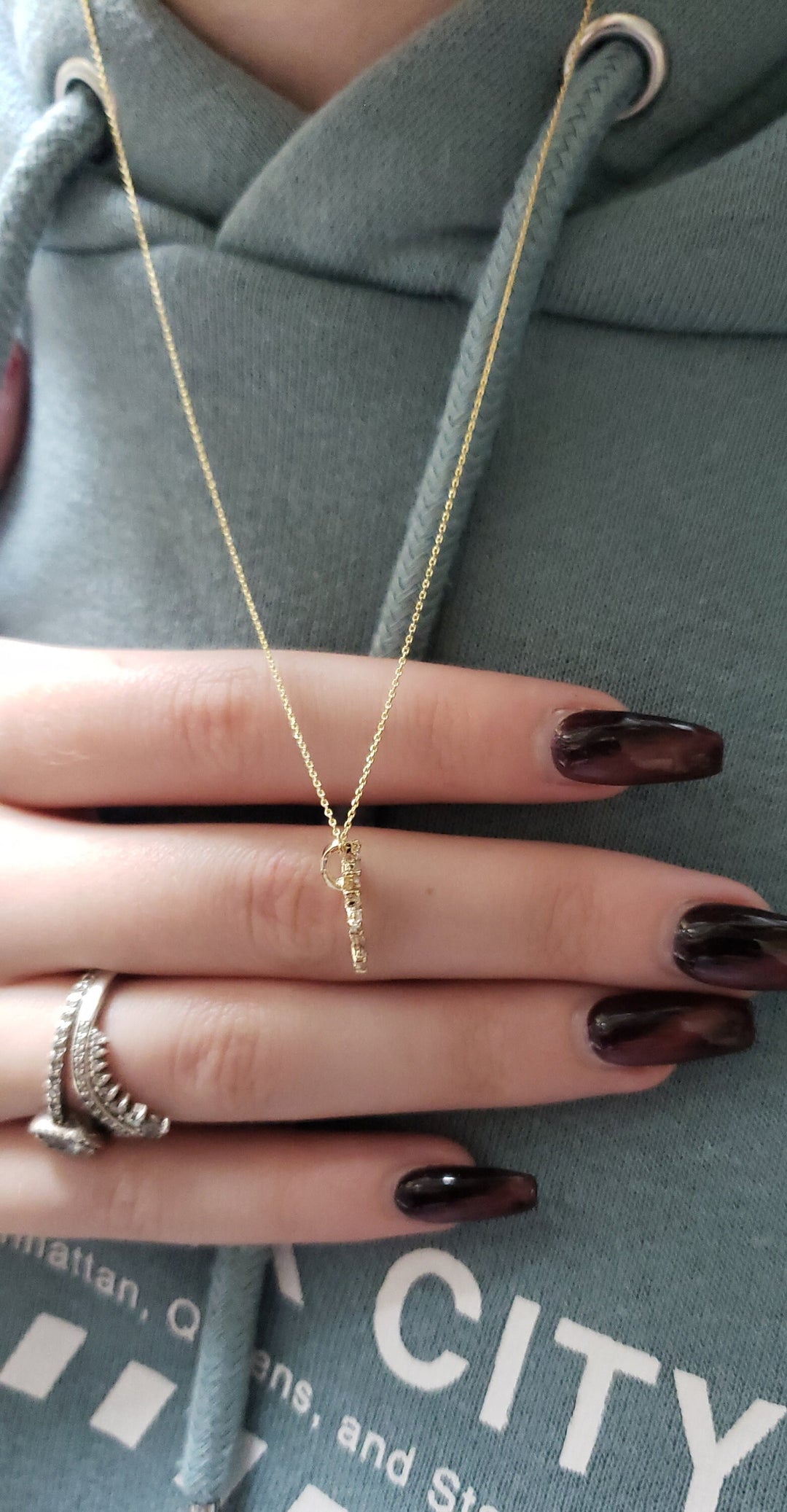 0.38TCW Cross Moissanite Diamond Necklace for Women