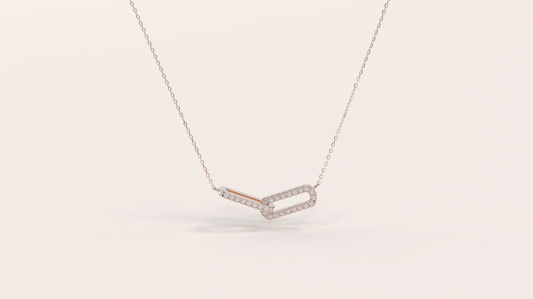 Infinity Interlinked Moissanite Diamond Circle Necklace for Women