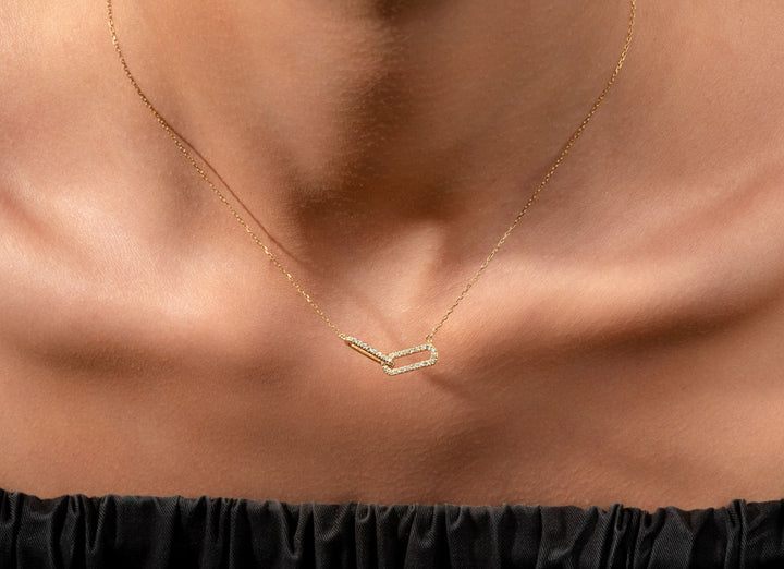 Infinity Interlinked Moissanite Diamond Circle Necklace for Women