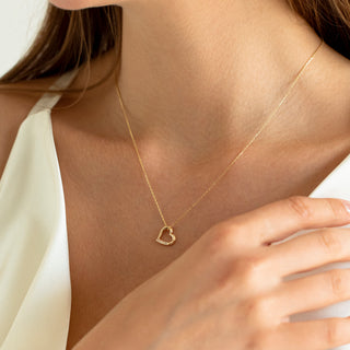 0.5TCW Heart Moissanite Diamond Necklace for Women