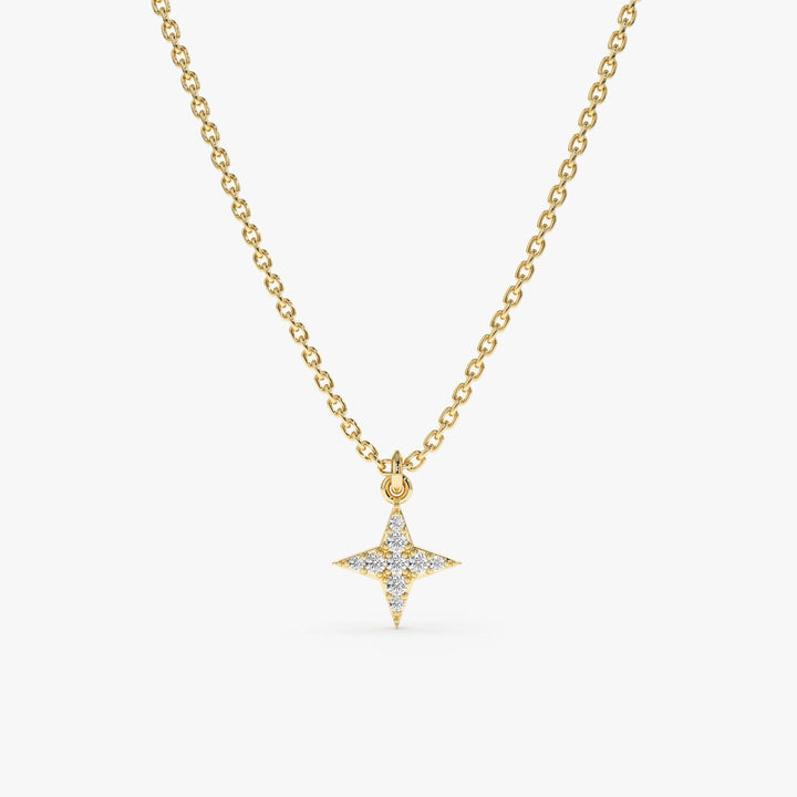 Mini North Star Diamond Necklace Gift for Her