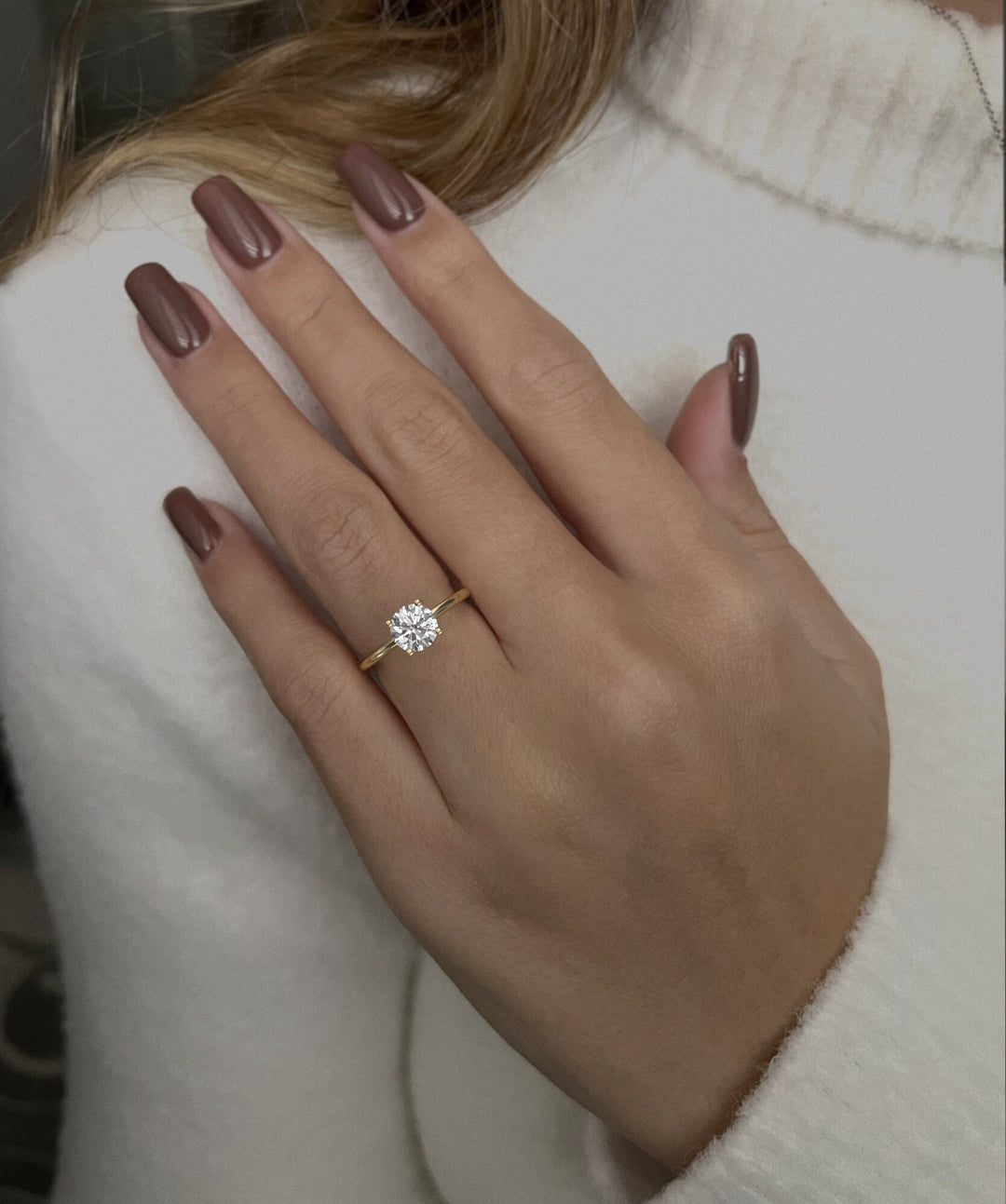 1.0 CT Cushion Cut Moissanite Solitaire Diamond Engagement Ring