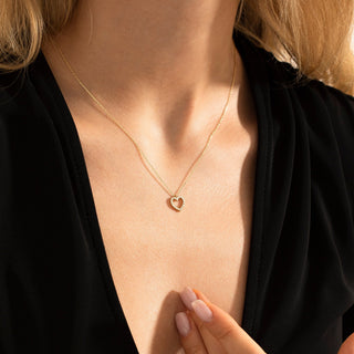 Heart Shaped Moissanite Diamond Necklace for Women