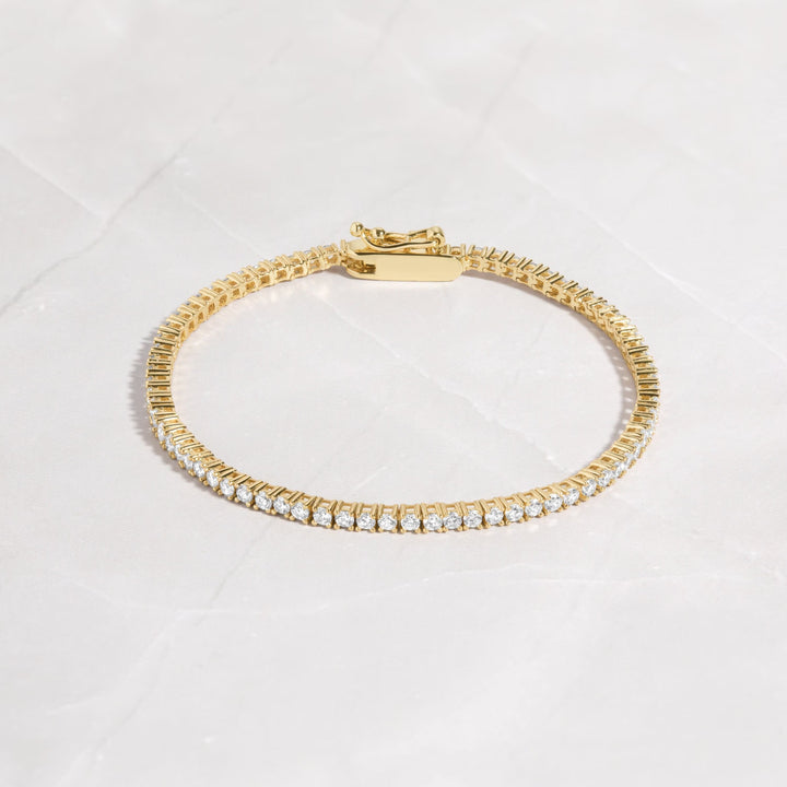 Round Moissanite Diamond Tennis Bracelet for Women