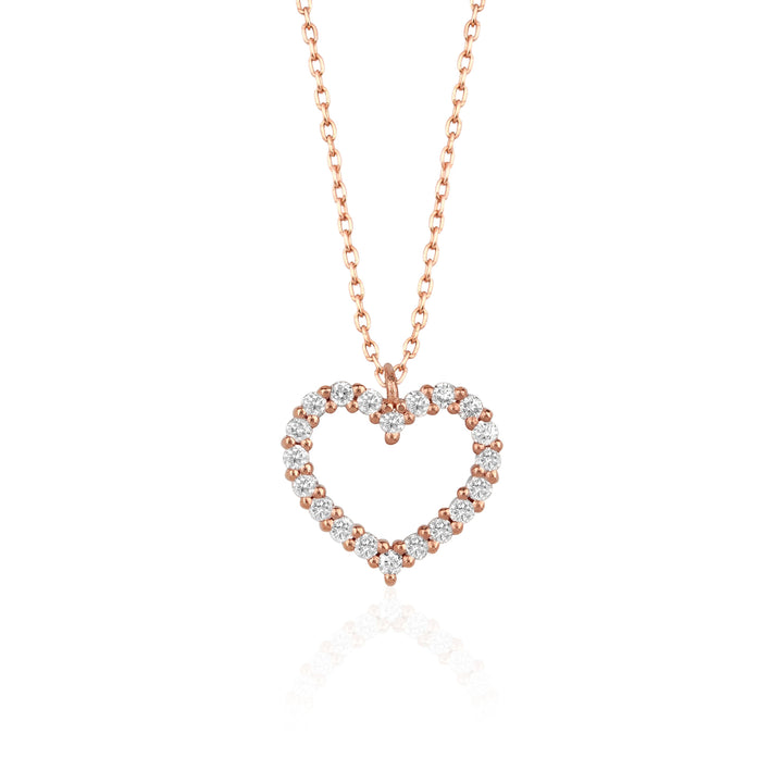 Heart Shaped Moissanite Diamond Necklace for Women