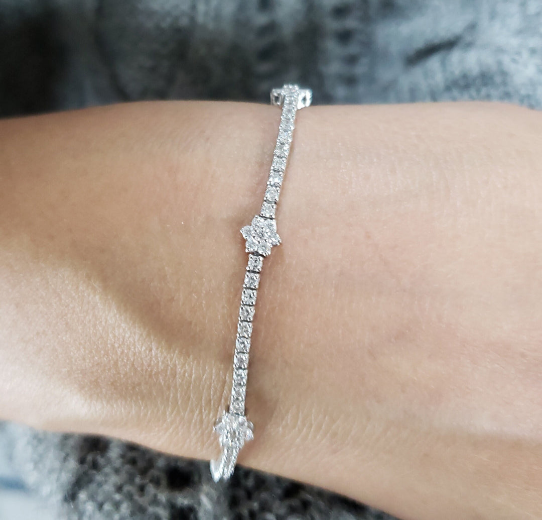 13.50ct Oval Cut Tennis Moissanite Diamond Bracelet For Women