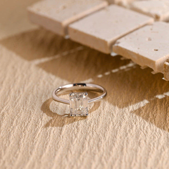 1.50 CT Round Brilliant Cut Solitaire Moissanite Engagement Ring