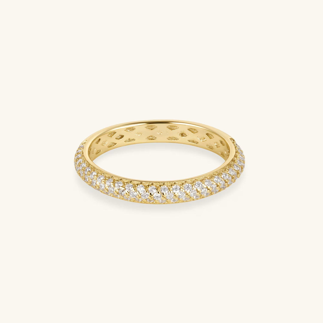 Pave Diamond Eternity Stacking Wedding Band
