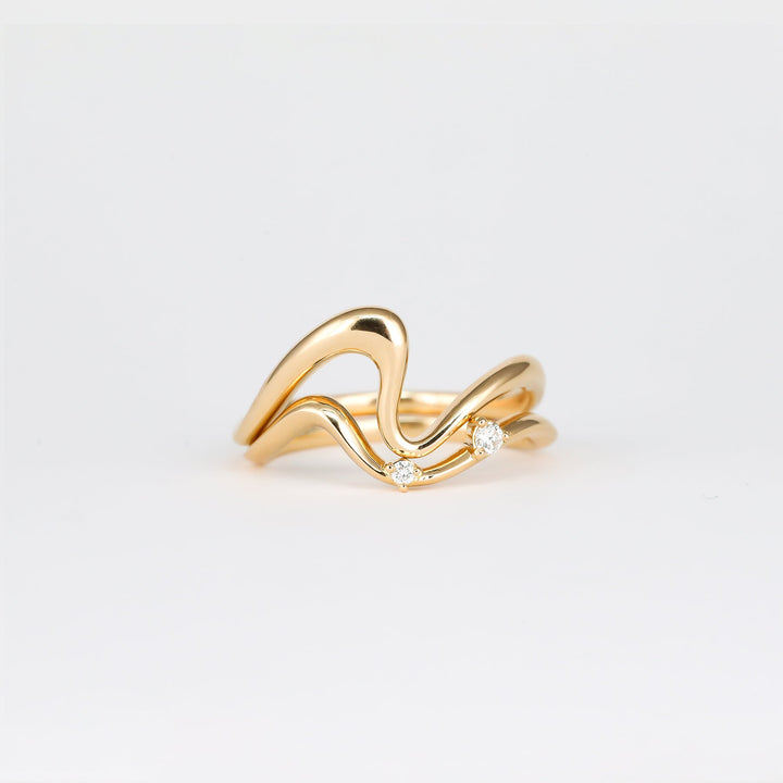 Plain Curved Unique Wedding Band