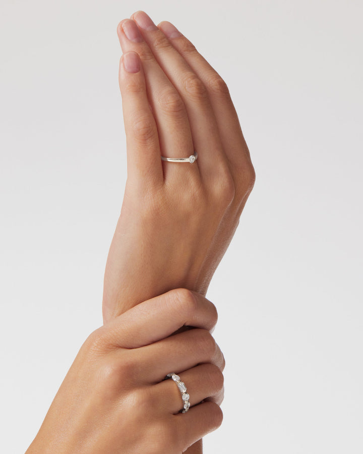 0.30 TCW Oval  Lab Grown Diamond Minimalist Ring