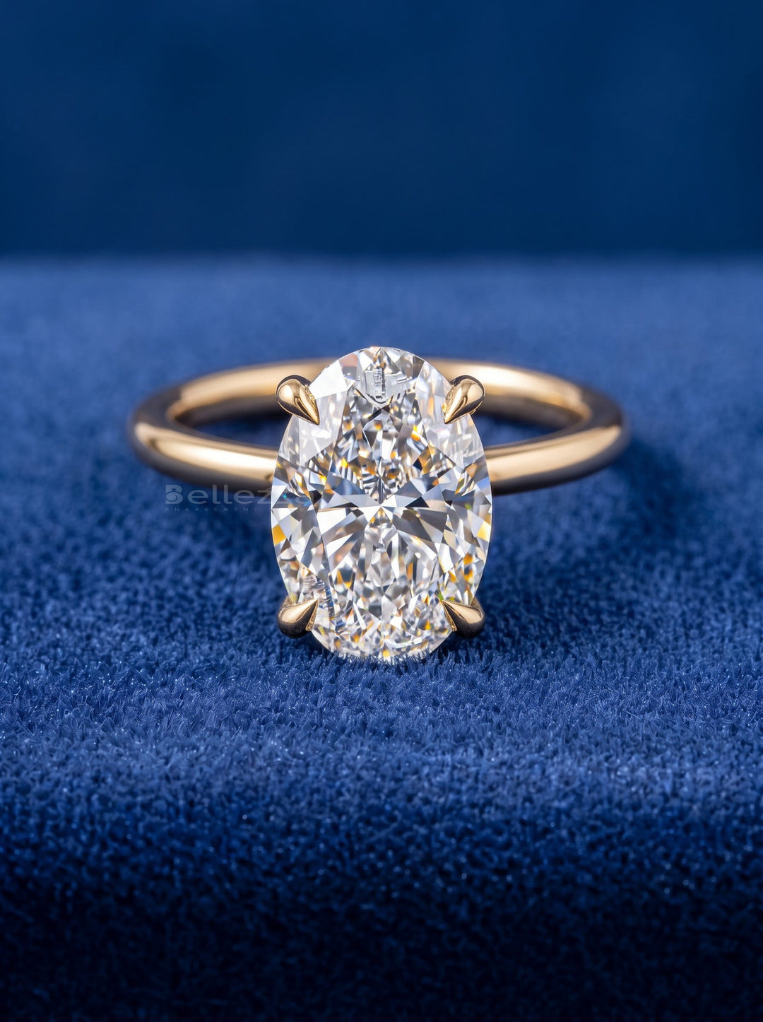 1.56 - 3.56 CT Oval  Lab Grown Diamond Solitaire Style Engagement Ring