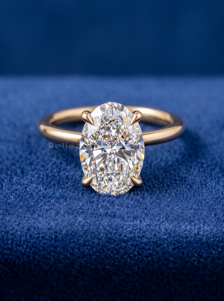 1.56 - 3.56 CT Oval  Lab Grown Diamond Solitaire Style Engagement Ring