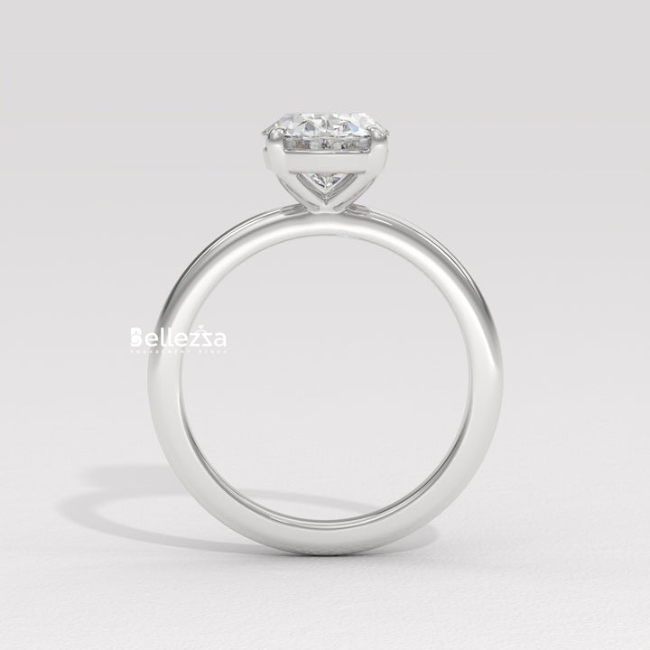 1.50-2.50CT Oval Cut Solitaire Diamond Lab Grown Engagement Ring