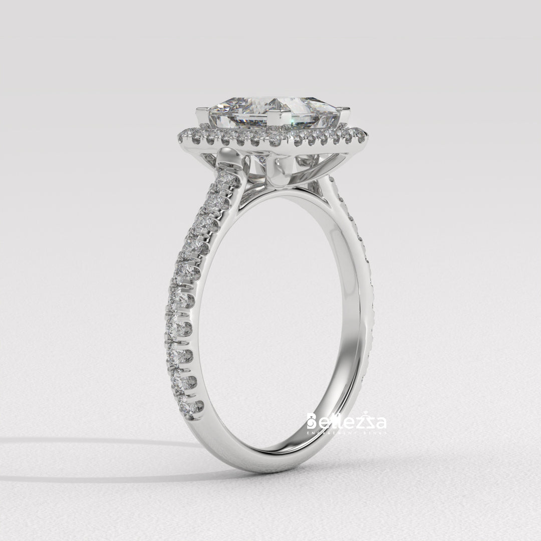pavé halo engagement ring, pavé setting ring for her, pavé side stone ring, custom pavé setting ring, pavé three stone engagement ring, classic pavé diamond ring, modern pavé setting ring, petite pavé engagement ring, pavé twist band ring