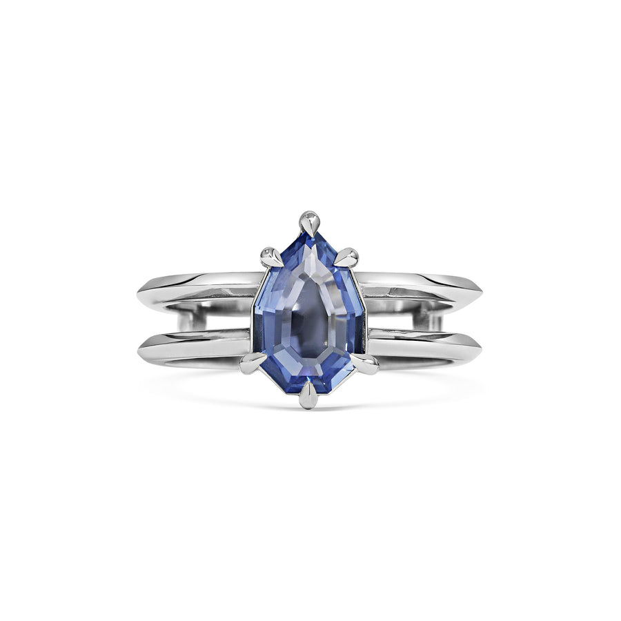 1.50CT Geometric Cut Sapphire Pear Diamond Unique Lab Grown Engagement Ring