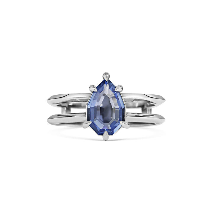 1.50CT Geometric Cut Sapphire Pear Diamond Unique Lab Grown Engagement Ring