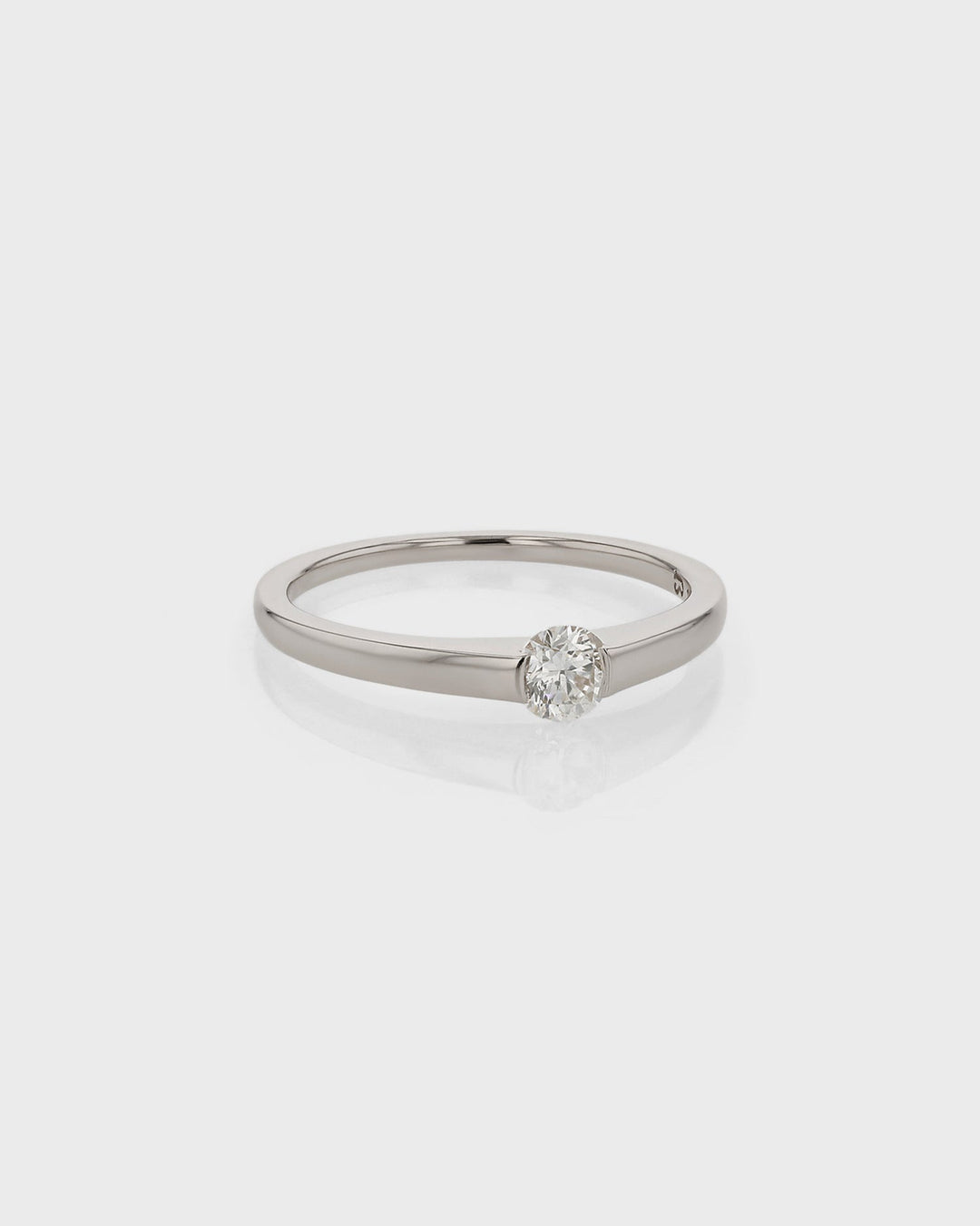 0.30 TCW Round  Lab Grown Diamond Minimalist Ring