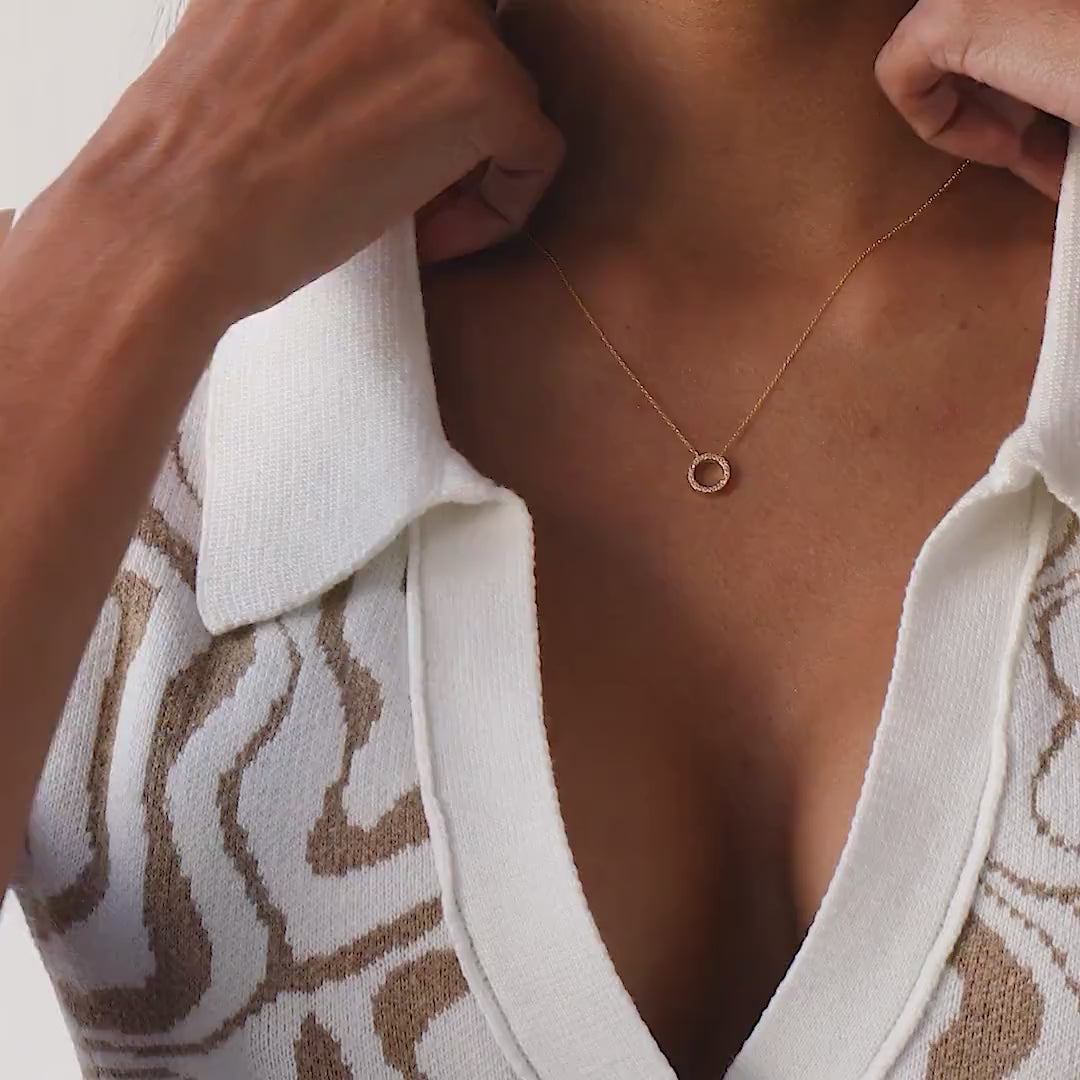 1.0TCW Round Circle Moissanite Diamond Pendant for Women