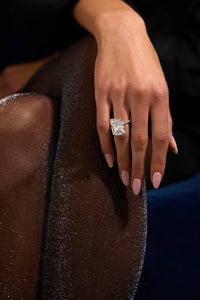 IGI Certified Lab Grown Diamond Engagement Ring worn by Model