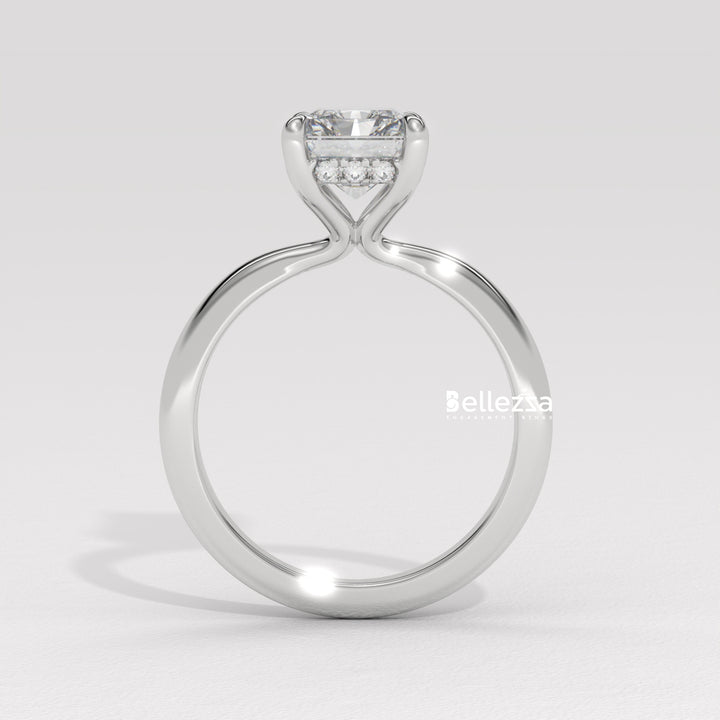 2.0-2.50CT Radiant Cut Hidden Halo Lab Grown Engagement Ring