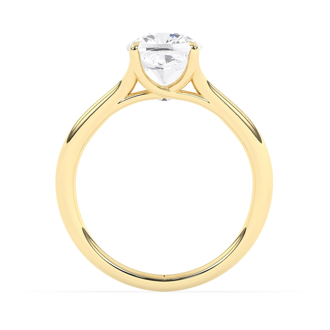 1.0 CT Cushion Cut Solitaire Moissanite Engagement Ring