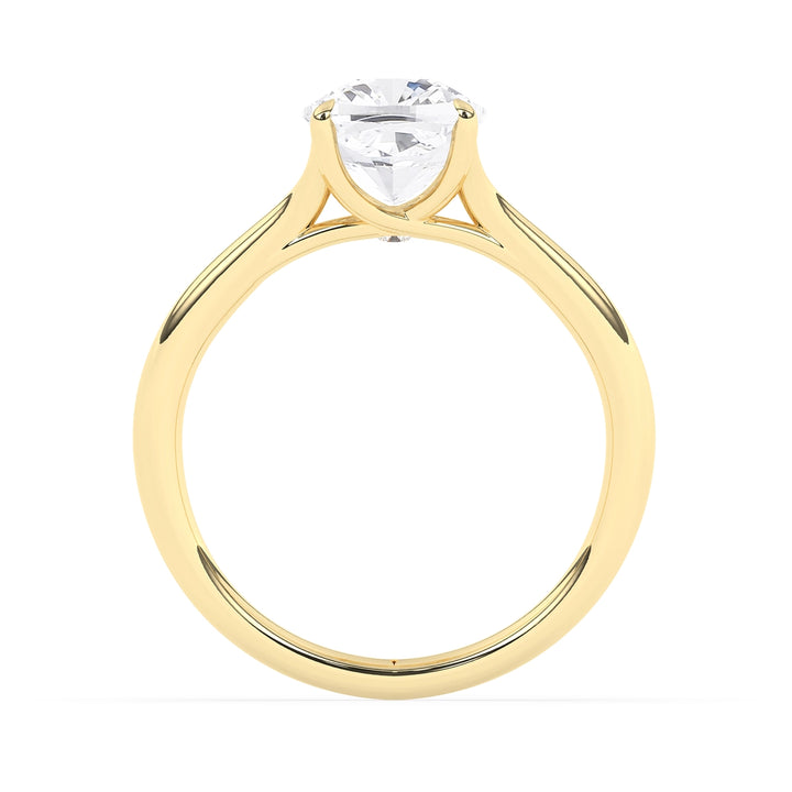 1.0 CT Cushion Cut Solitaire Moissanite Engagement Ring